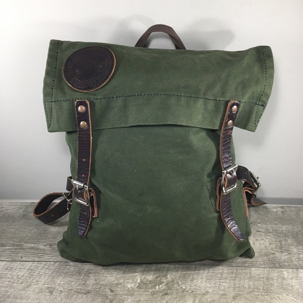 Duluth Pack Scout Scoutmaster Olive Drab Juniper Ranger Green Canvas Book Bag